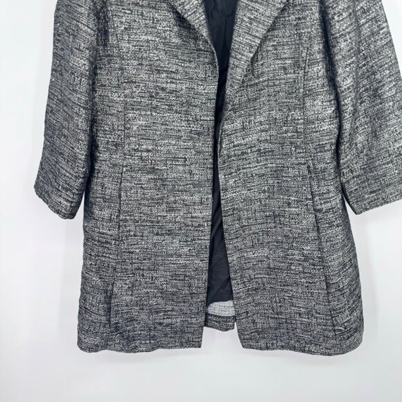 Eileen Fisher Faceted Organic Cotton Blend open Jacquard Coat jacket size medium - Picture 7 of 13